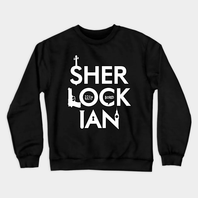 Sherlockian Black Crewneck Sweatshirt by emodist